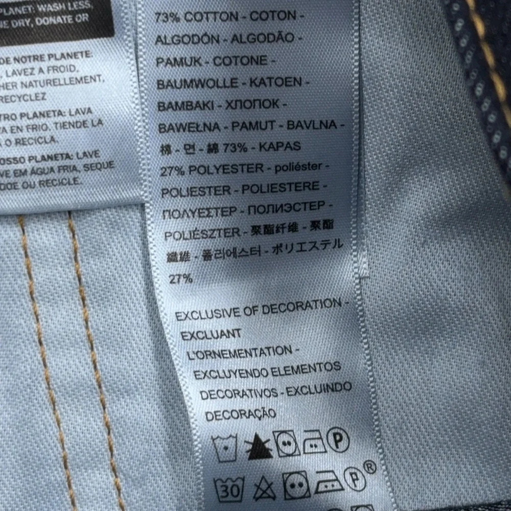 Levi's 514 Jeans Mens 38x30 Dark Indigo Blue Denim Straight Fit Stretch Modern
